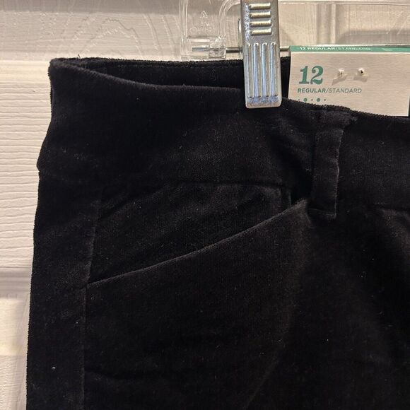 Old Navy Women's Black Mid-Rise Regular Fit Pixie Velvet‎ Ankle Pants SZ 12 NWT - Picture 3 of 8